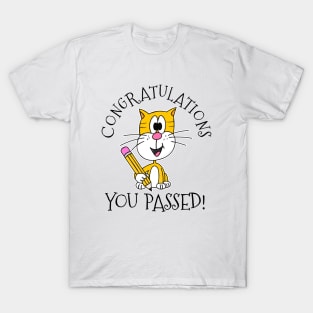 Exam Cat Congratulations You Passed GCSEs ALevels T-Shirt